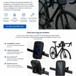 Support vélo étanche pour smartphone avec fixation guidon – EllieTech SP360