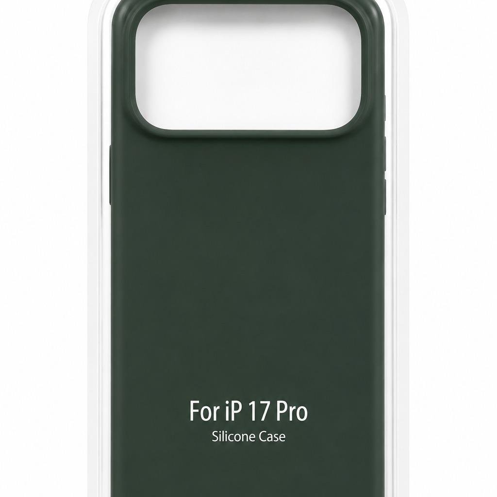 Coque Silicone Case Vert Foncé pour iPhone 17 Pro– Protection Antichoc Coque Silicone Case Vert Foncé pour iPhone 17 Pro protection renforcée du bloc caméra.
