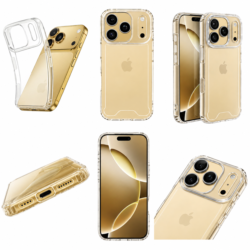Coque transparente TPU pour iPhone 17 Pro EllieTech – Protection antichoc avec découpes précises.