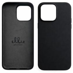 Coque Silicone Case noire pour iPhone 16 Pro Max avec intérieur en microfibre douce et protection intégrale.